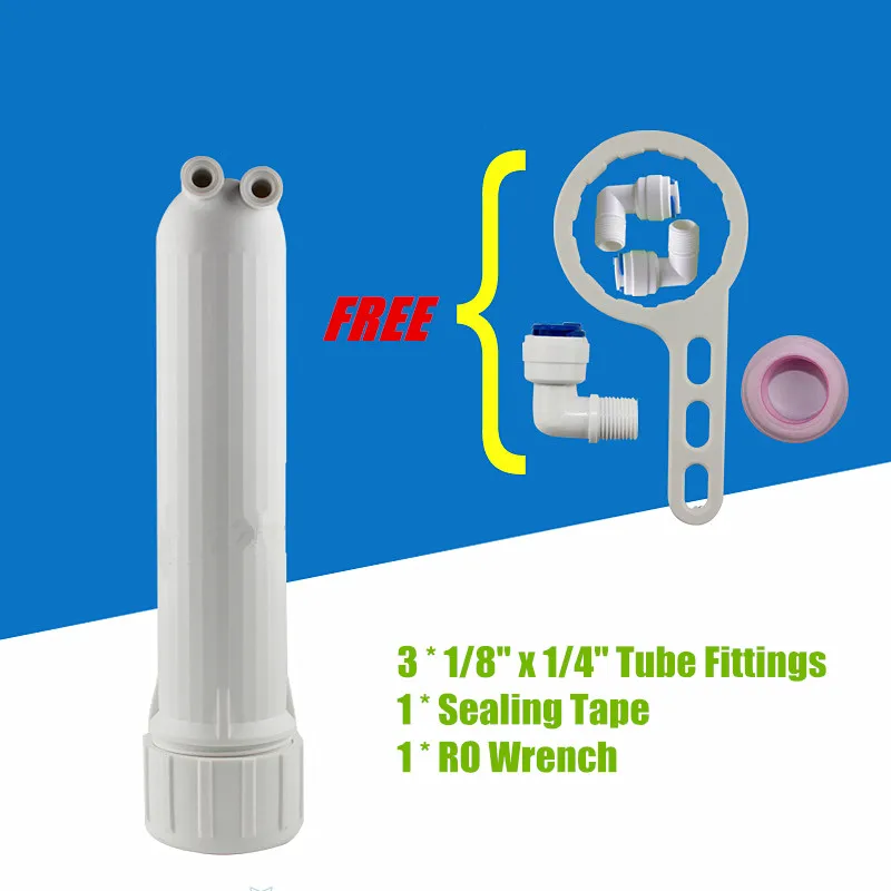 50/75GPD RO мембрана оболочки обратного осмоса мембранный элемент для фильтра воды корпус Стандартный бесплатно 3 x угловой фитинг с 1 x RO гаечный ключ