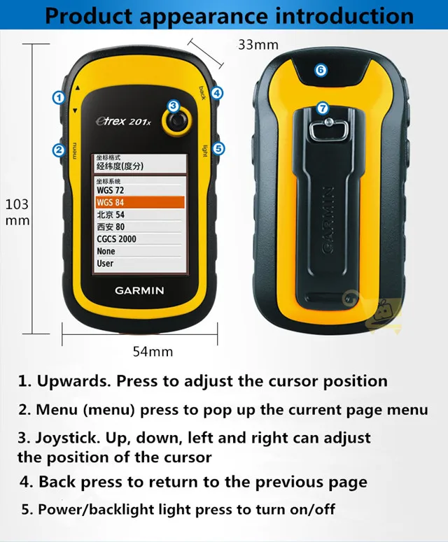 Garmin eTrex201X acres Открытый gps навигация компас двойная звезда позиционирования 8 г памяти ручной/