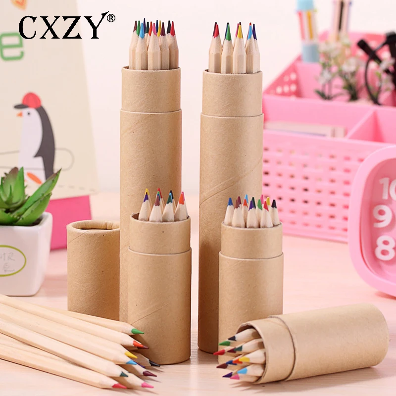 CXZY 12 цветов s эскизные цветные карандаши для рисования Детские свинцовые