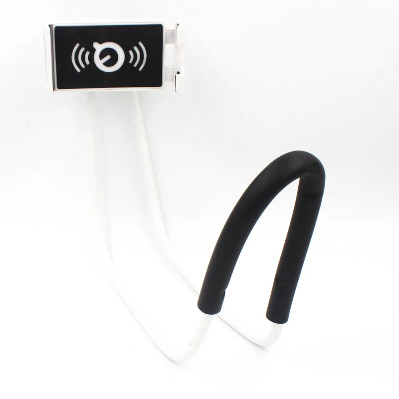 Ленивый висячий держатель для телефона на шею, подставка, ожерелье, мобильный телефон, гибкий поддерживающий кронштейн для samsung, универсальный держатель для iphone - Цвет: Белый