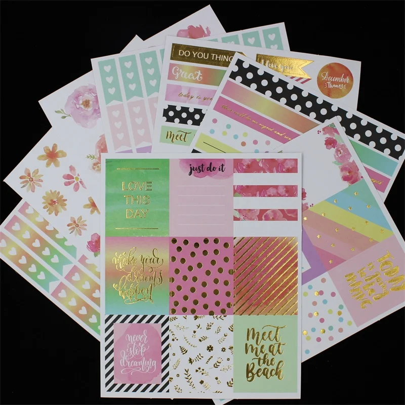 Ksccraft 8 шт. Love This Day бумажные наклейки для скрапбукинга Happy planner/изготовление