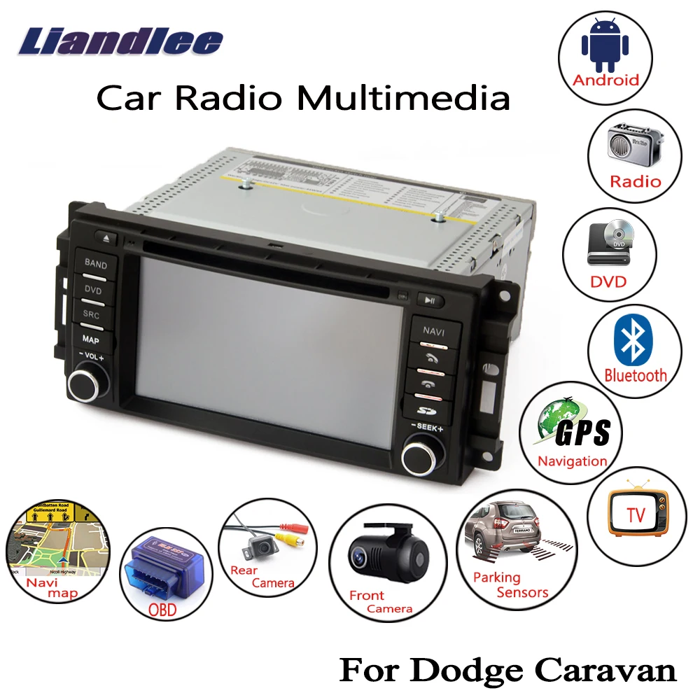 Liandlee для Dodge Caravan 2008~ 2 din Android автомобильный Радио CD DVD плеер gps Navi навигационные карты HD экран Камера OBD ТВ