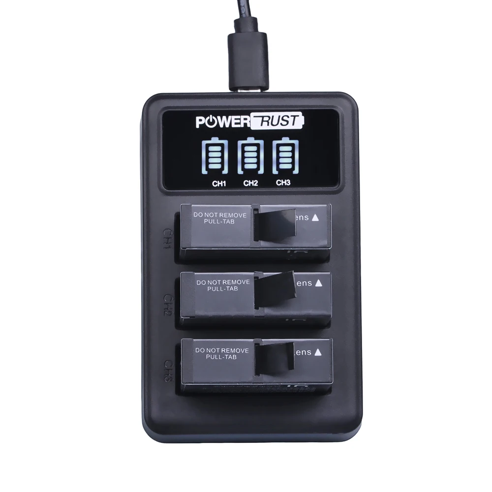 Bateria, 1400mAh, 3.85V, AZ16-2 +, USB, 3Slots, LED, Câmera de Ação