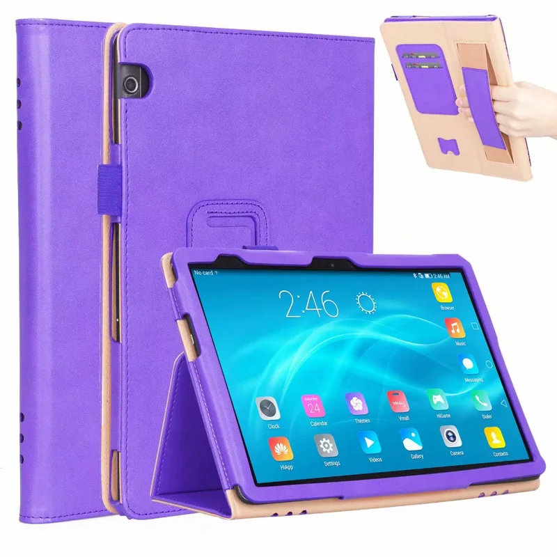 Полная защита от класса люкс из искусственной кожи чехол для huawei Mediapad T5 10,1 Чехол-книжка ремешок чехол 20 шт./лот