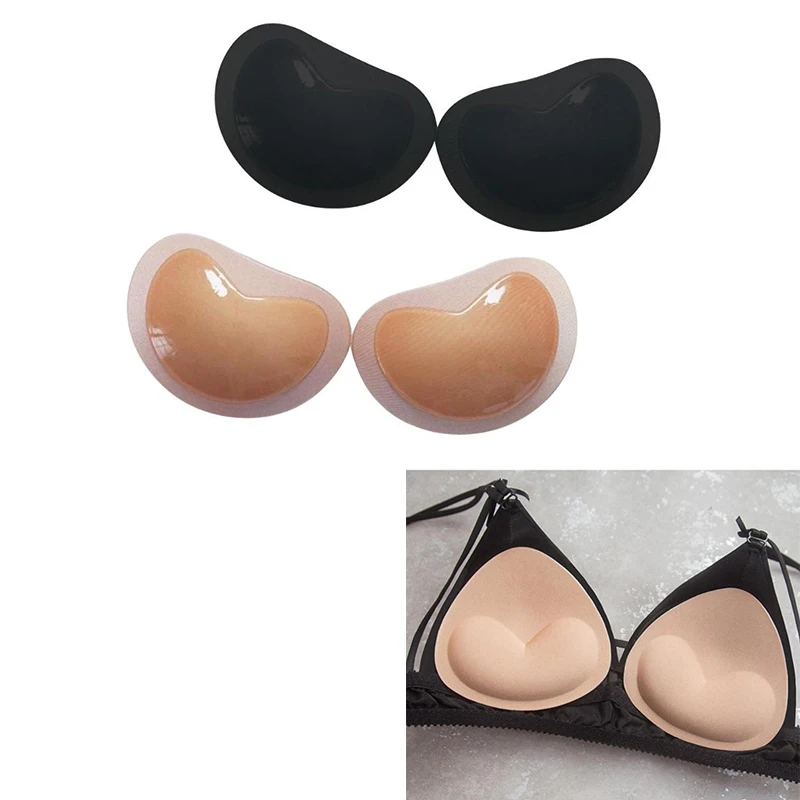 

1 Pair Women Bikini Push Up Silicone Sponge Bra Pad Breathable Chest Pad Insert Silicone Pads For Swimsuit Padding Accessories