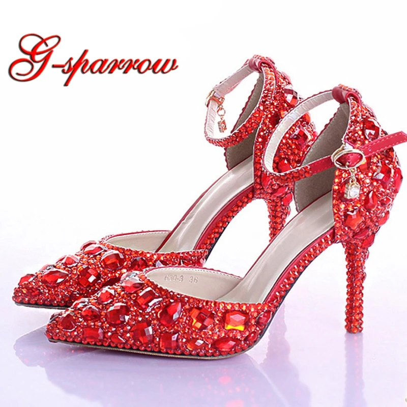 red and silver prom shoes
