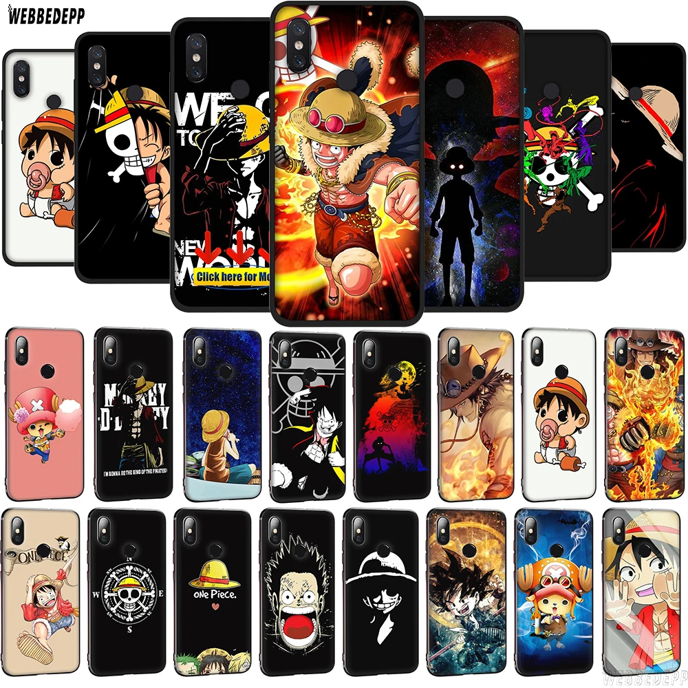 WEBBEDEPP ONE PIECE Monkey D Luffy TPU чехол для телефона Xiaomi Mi 8 A2 Lite A1 9 SE Mix 2s Max 3 POCOPHONE F1 мягкий |