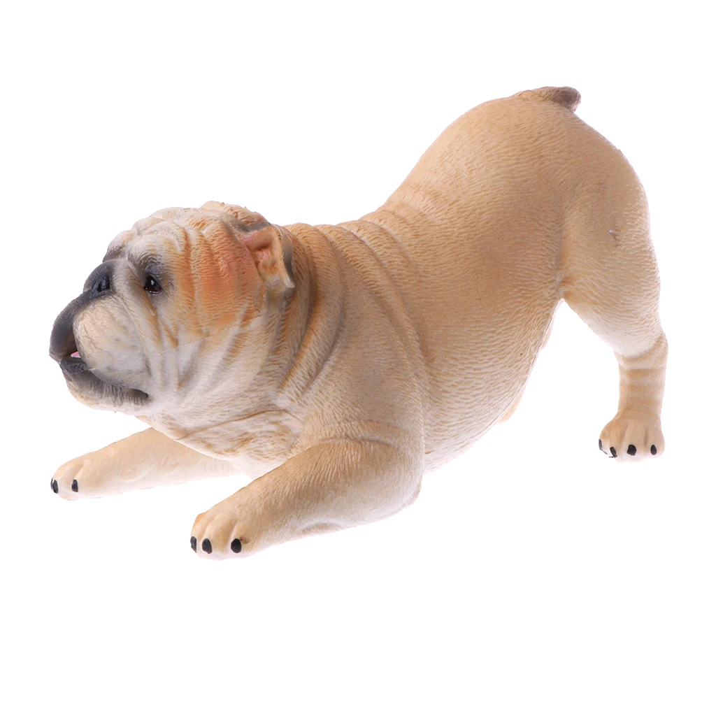 2Pcs Bulldog Model, Domestic Animal Action Figures for Toddlers Kids Toy, Home Decor Collection