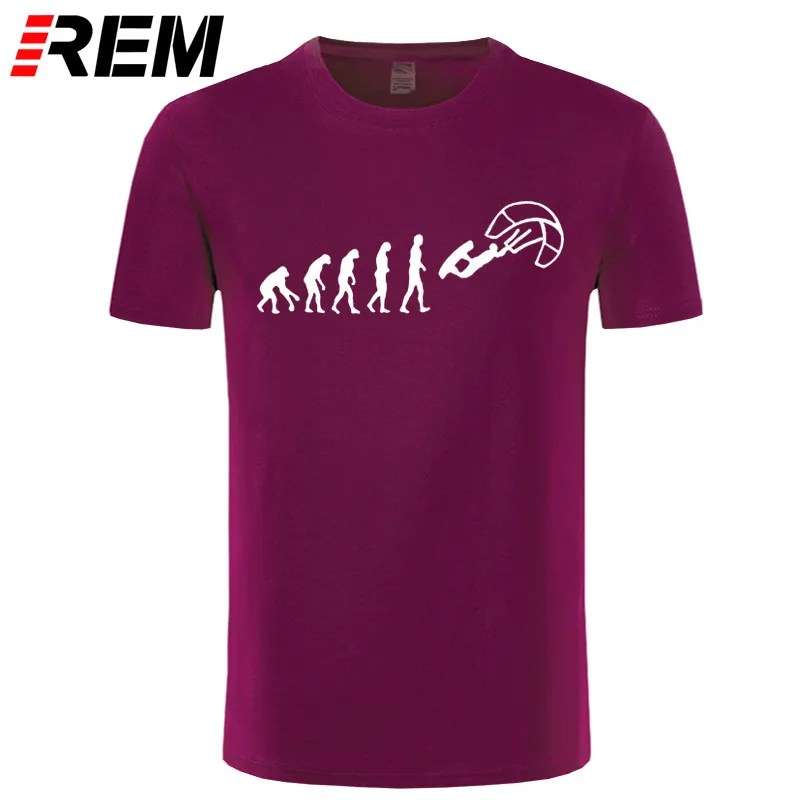 REM Funny Kitesurf Shirt-Kite Surfinger Evolution Kite Boarding, хлопок, футболка классная с принтом, облегающая футболка с буквенным принтом - Цвет: maroon white