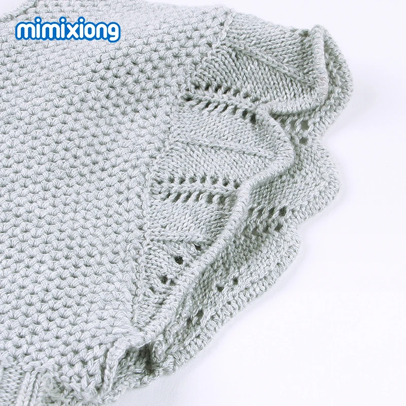 Baby Bodysuits Fashion Solid Color Newborns Girl Knitted Clothes Grey Sleeveless Infant Bebes Onesie Tops Toddler Kids Jumpsuits