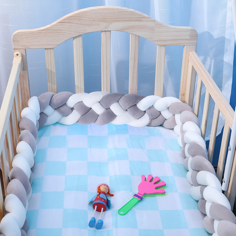 braided baby bed bumper
