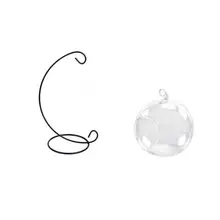 Ручной работы прозрачный 12 см стеклянный шар цветок ваза-подсвечник телайт контейнер с подставкой