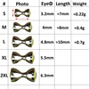 50pcs Fly Tying Crazy Charlie Streamers Brass Dumbbell Eyes 3.2mm 4mm 4.8mm Fly Fishing Material ► Photo 2/4