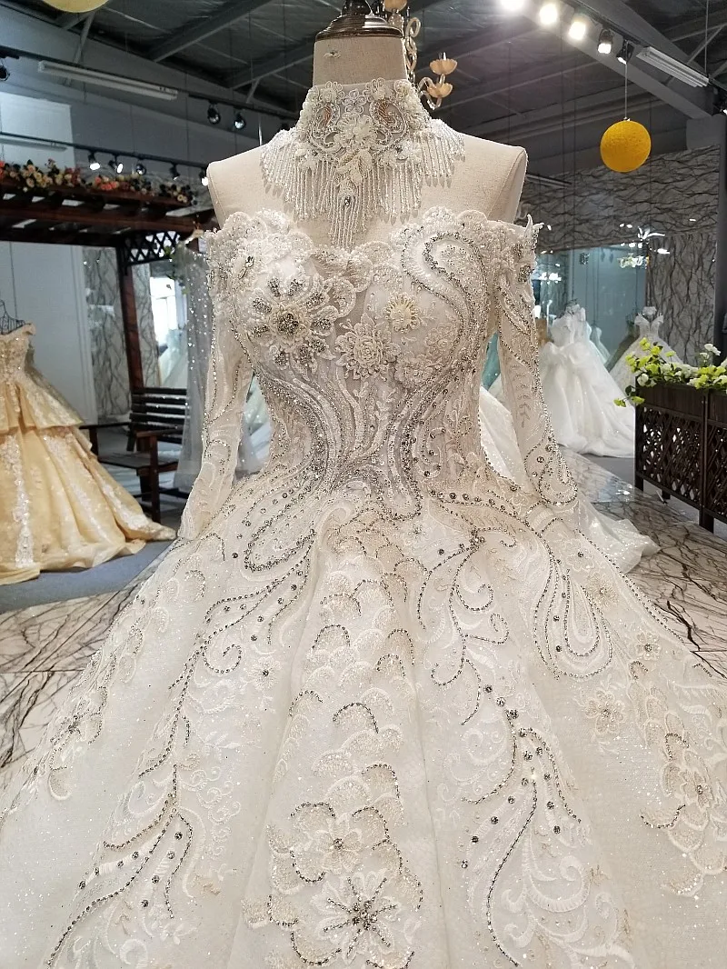 AIJINGYU свадебное платье Канада белый роскошный 2019 с длинным рукавом кутюр платья свадебное платье es кружевное бальное платье