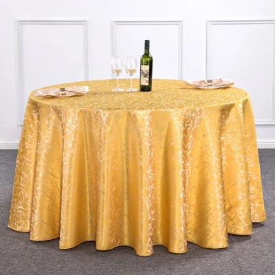 Новая роскошная вязаная крючком красная круглая скатерть с золотыми листьями для отеля Декор для ресторана прямоугольная моющаяся скатерть для свадебной вечеринки - Цвет: Yellow