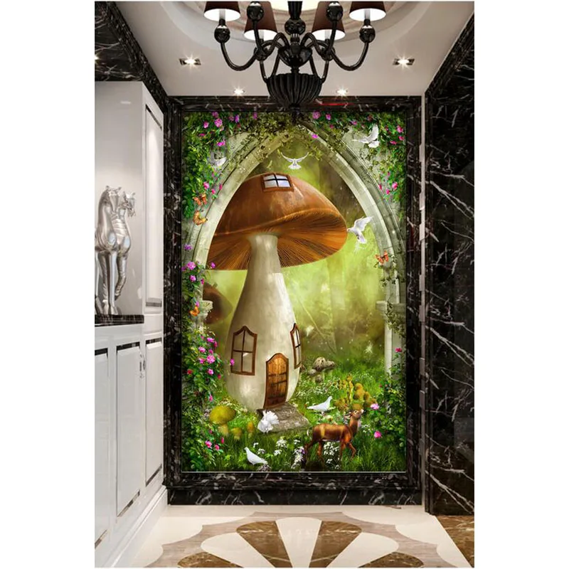 

Youran Diamond Embroidery, Cartoon, Mashroom Forest, Landscape, Diy Full Diamond Painting Cross Stitch, Children Room Decoration