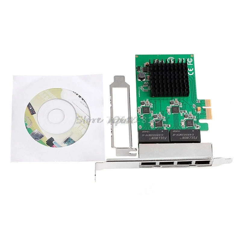10/100/1000M PCI-E PCI Express к 4х гигабитной карте 4 порта Ethernet сетевой адаптер оптовая