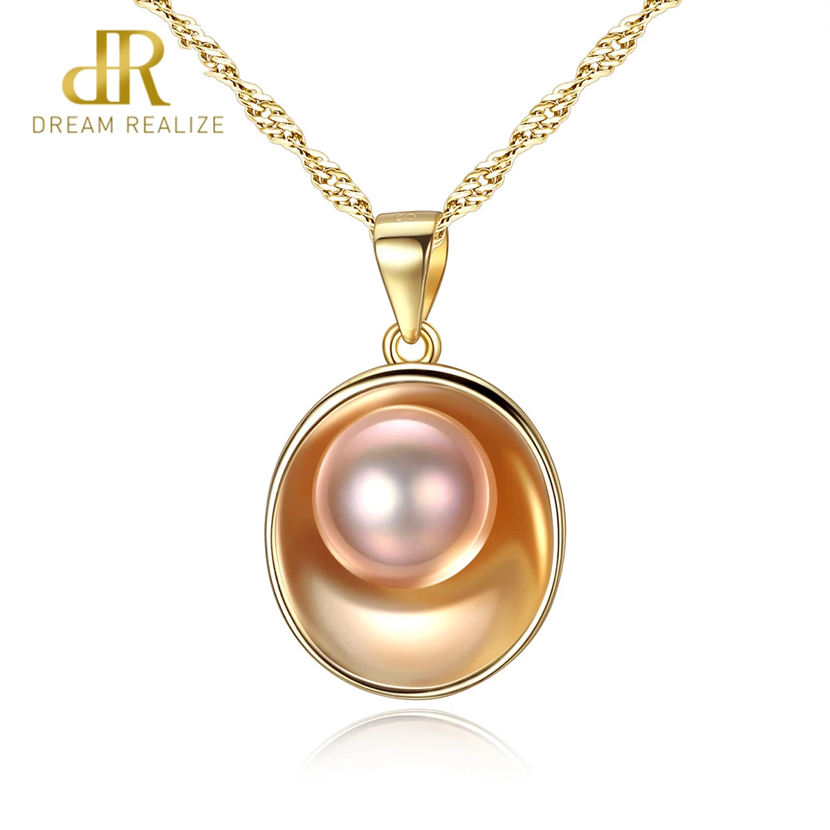 

DR Genuine Pink and Purple Freshwater Pearls Pendant 925 Sterling Silver Necklace for Women Wedding S925 Natural Pearl Jewelry