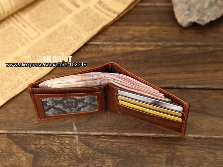 Genuine Leather Real Leather lcorcodile pattern thin wallet  (19)