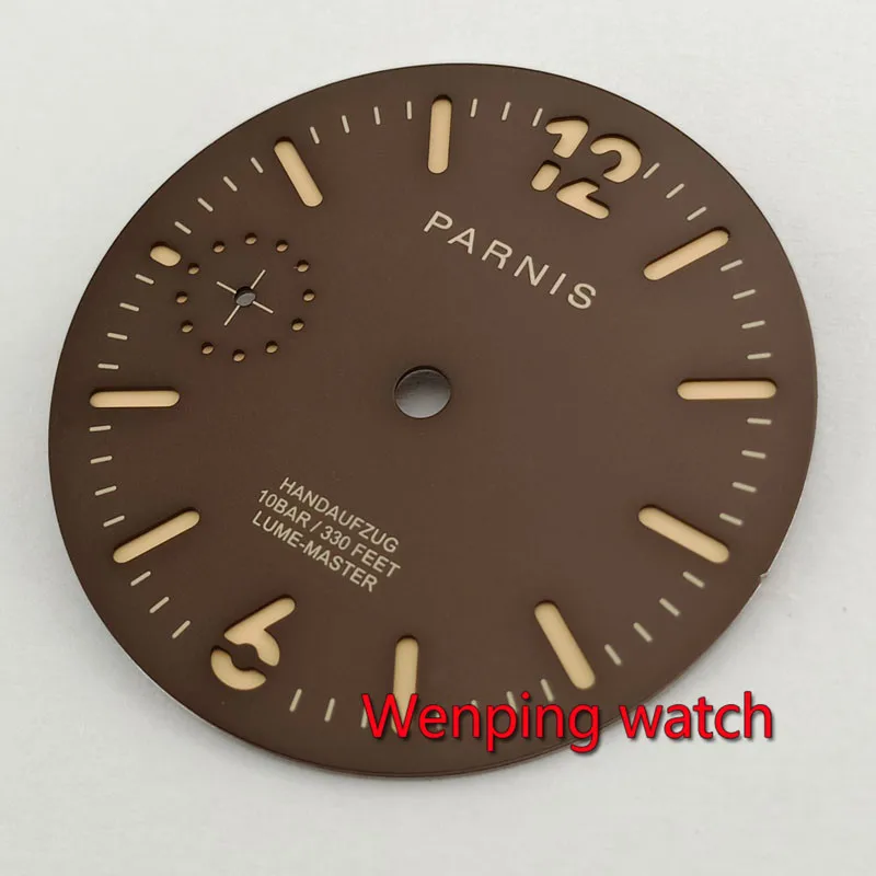 Циферблат для часов Parnis 35 4 мм модель ETA 6497 seagull st3600 с ручным заводом P910|Циферблаты