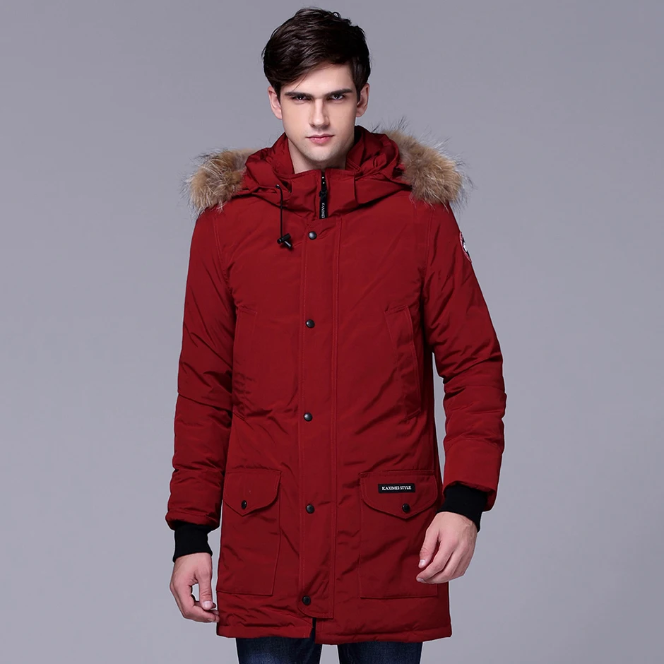 White Duck Down Jacket for Women, Thick Coat, Parka, Medium Length, Raccoon Fur, Brand, Quality, Lovers, Winter