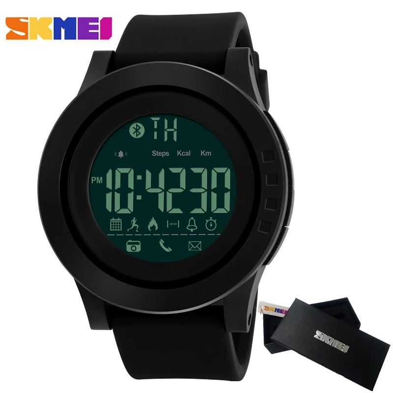 

SKMEI Men Smart Watch Bluetooth Calorie Pedometer Multi-Functions Sports Watches Men 50M Waterproof Digital Men's SmartWatch