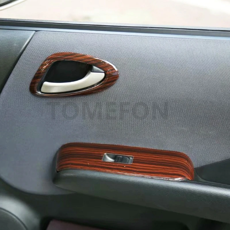 TOMEFON для Honda Fit 2004-2007 хэтчбек LHD ТОЛЬКО краска по дереву интерьер дверная ручка оконный переключатель с фиксированными положениями Dashborad отделкой для укладки волос