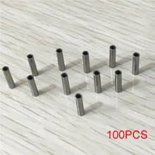 100 шт., новинка, обжимной рукав, медная трубка, аксессуары для морской рыбалки, алюминиевый обжимной рукав, медная трубка, морская рыболовная леска