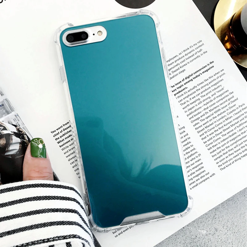 Mirror Phone Cases for iPhone 7 8 Plus TPU Back Protect Case for iPhone X 6 6 S 8 Plus Cover Reflect Girly Cute Case Capa Coque (5)