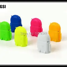 Szaichgsi разных цветов в форме робота все микро-usb для устройств на аndroid к USB 2,0 конвертер OTG адаптер для samsung Galaxy S3 1000 шт