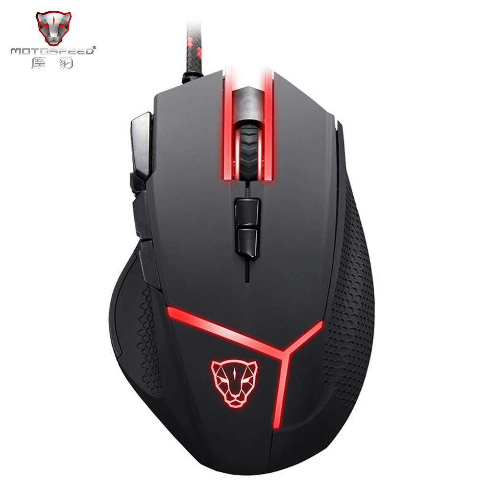 

100% Original Motospeed V18 Gaming Wired Mouse Supporting 4000DPI 8-grade DPI High Precision Optical 9 Keys LED Breathing Lamp