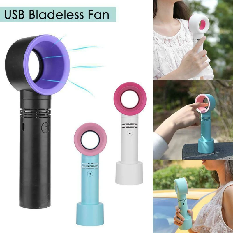 

Portable Mini USB Leaves Tower Fan Newest fanless Ultra-quiet Qtrong Wind Safety Fan Wind Speed Adjustable Office Essential