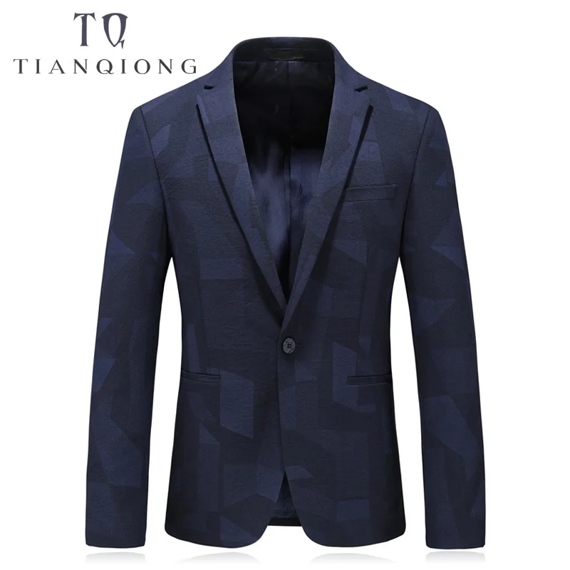 NEW Mens Blazers High end Blue Plaid Blazer Men's Coats Slim Business