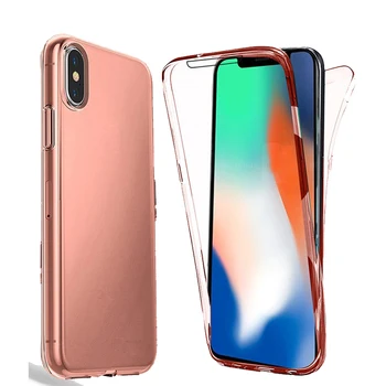 

100pcs Full Body Soft TPU Case For iPhone 11 Pro Max XS XR X 8 7 6 6S Plus Clear Ultra Thin Silicone Protection Front Back Cover