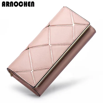 

Cowhide Genuine Leather Wallet Women Phone Pocket Womens Wallets And Purses Card Holder Ladies Clutch Carteira Feminina WYQ220