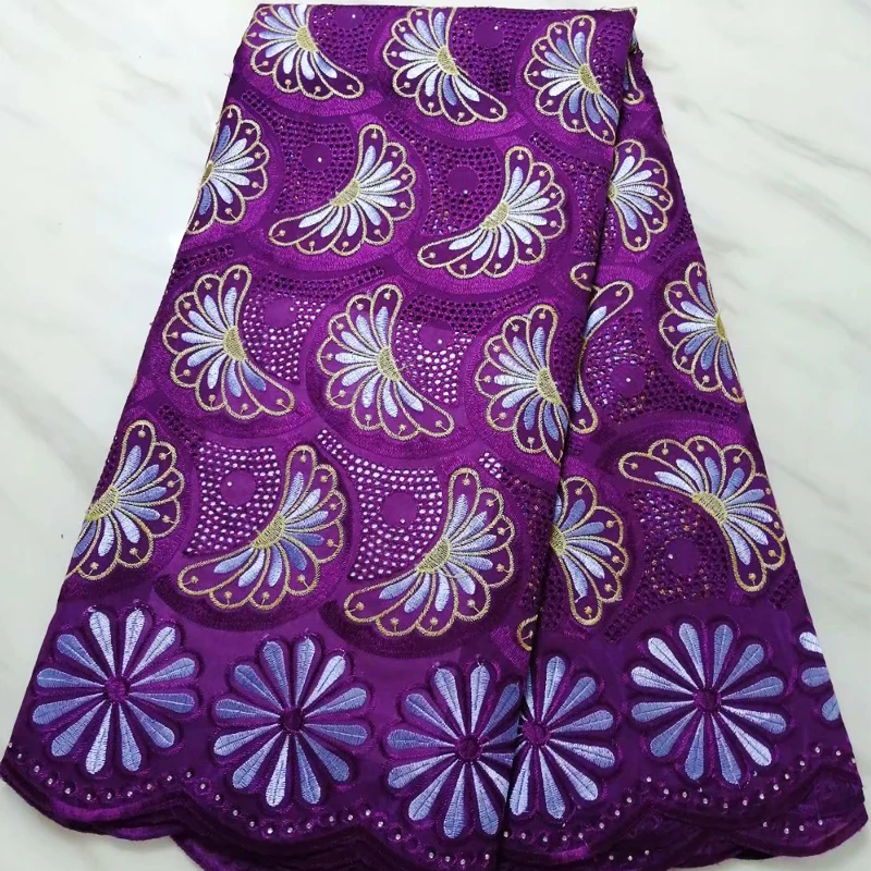 

2019 High Quality African Swiss Volie Lace Fabric Wholesale French Stones Lace Fabric For Nigeria Wedding Dress Free Delivery