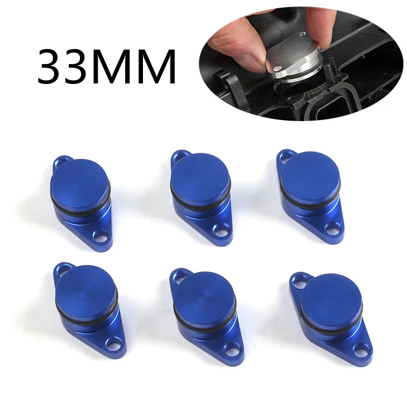 SuTong 22 мм и 33 мм вихревые заслонки для удаления заготовок заглушки для BMW M57 M57N M57TU - Цвет: Blue 33mm B Style