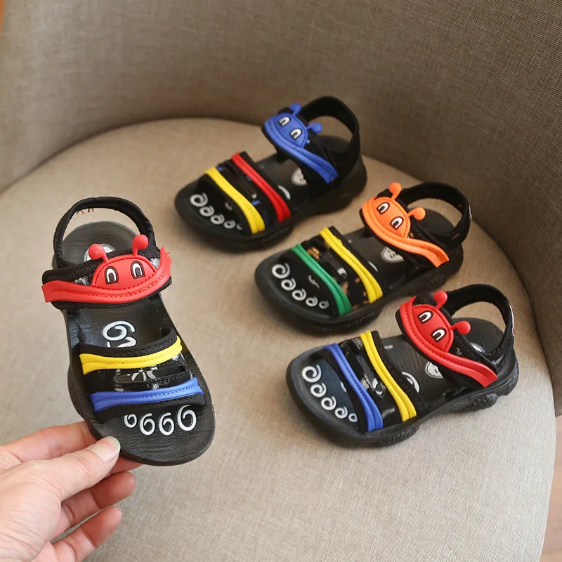 2019 Summer Children Shoes Fashion Outdoor Casual Cartoon Little & Big Kids Beach Shoes Open Toe Sandals for Boys Size 21-31