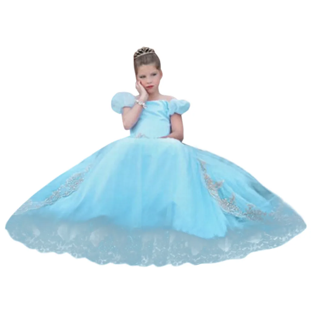 

Toddler Girls Summer 2019 Dress Princess Lace Kids Tutu Wedding Dresses For Girls Children Dress Baby Girl Clothing