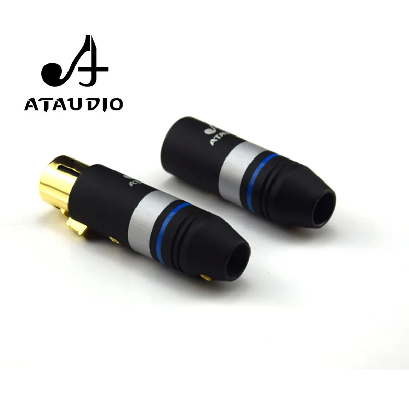 Ataudio Hi-Fi Позолоченный XLR штекер Hi-end мужского и женского пола 3-х контактный разъем XLR для "сделай сам"