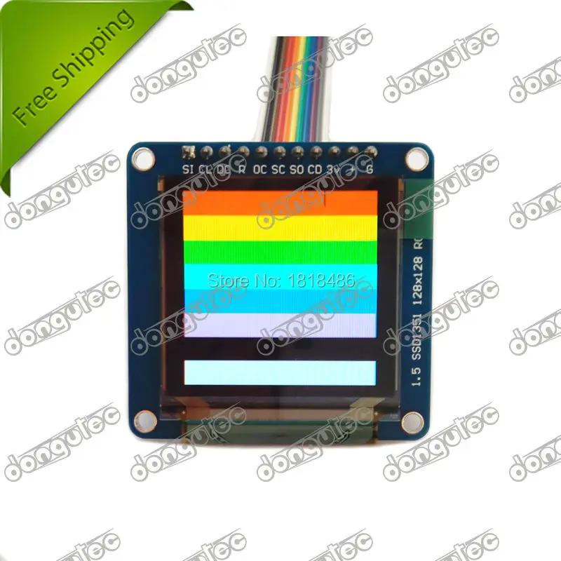 SSD1351 OLED плата для удаления 16 битный цвет 1 5 дюйма с держателем microSD arduino|board board|board