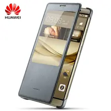 Huawei Mate8 Flip Case Cover Luxury Original Silicon Hard 360 Leather Mate 8 Matte Back Smart Window View Metal Shell Plastic