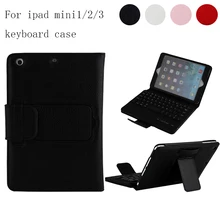 For iPad Mini 2 Mini 3 Mini 4 Magnetically Detachable Bluetooth Keyboard Portfolio Folio PU Leather Case Cover For Mini2/3/4
