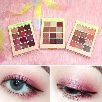 

Girls Fashion 12 Candy Colors Eyeshadow Palette Women Waterproof Long-Lasting Eye Shadow Powder Glitter Matte Eyes Beauty Makeup
