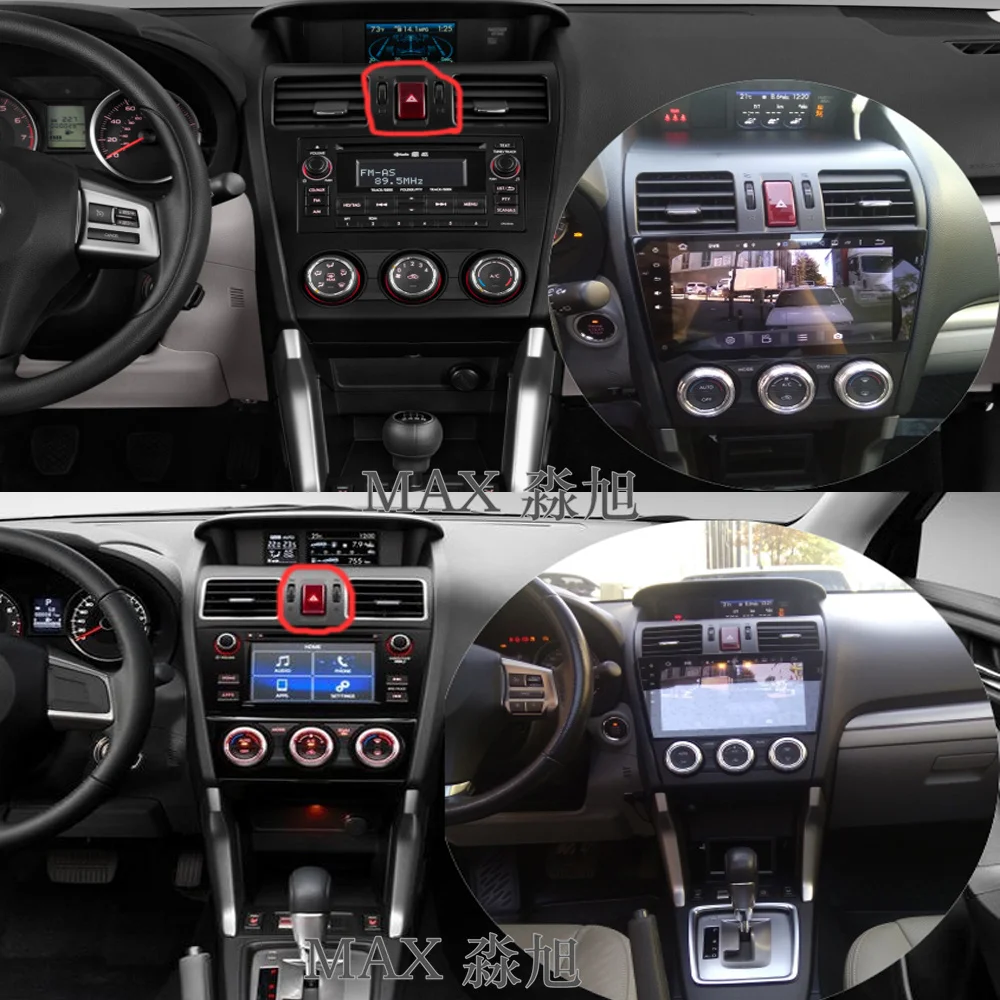 Best MAX Android 8.1.0 Car DVD Player for Subaru WRX Forester 2014 2015 2016 Car Radio RDS BT 4G WiFi SWC GPS Navigation Free Map 5