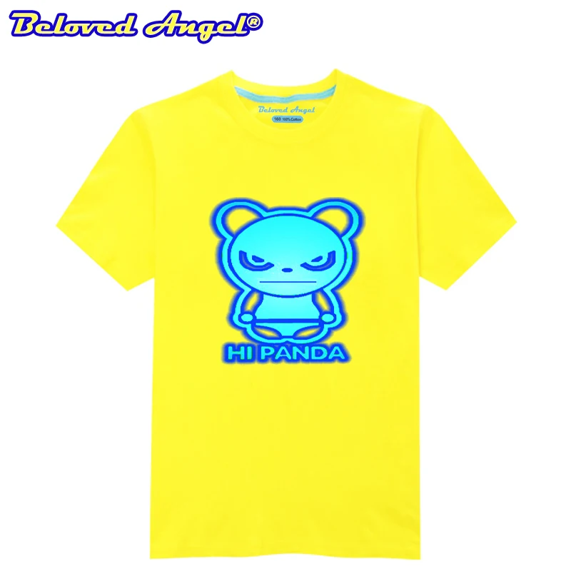 

3D Cotton Glow in the Dark Luminous Short Sleeve T-Shirt Girls Tee Top Cool Casual Hip hop t shirt Kids Boys Sports clothes