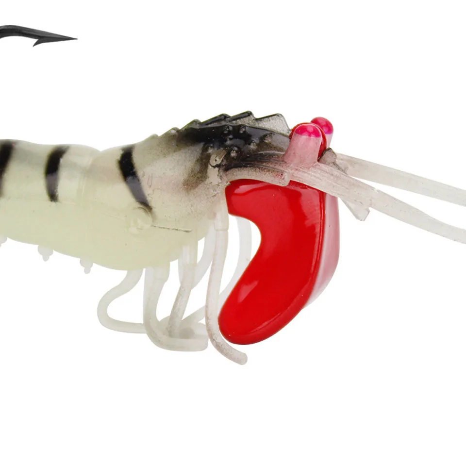1 шт. рыболовная Мягкая приманка 9 см 13 г светящаяся кальмарная приманка в виде креветки рыболовные приманки мягкие креветки для морской рыбалки воблер