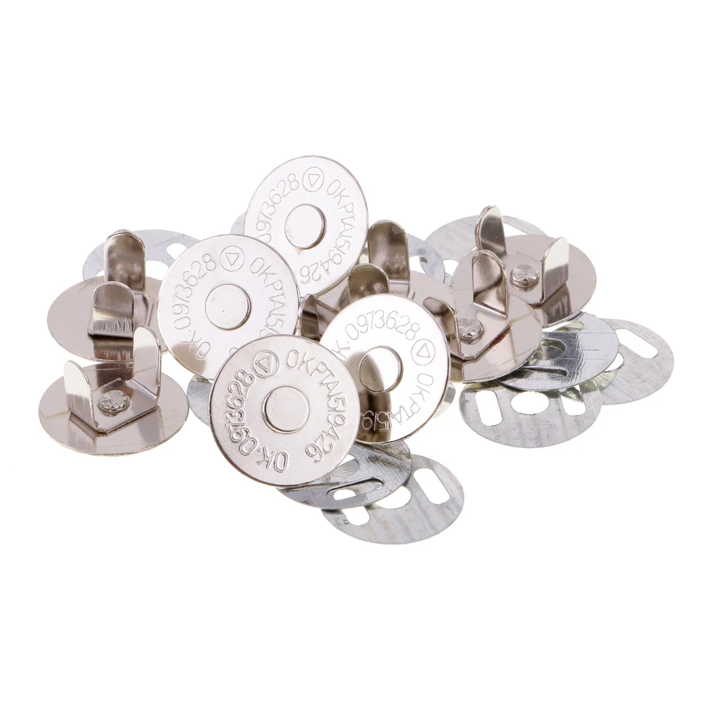 10 Sets 14mm/18mm Magnetic Snap Fasteners Clasps Magnet Buttons for Handbag Purse Wallet Garment Accessories