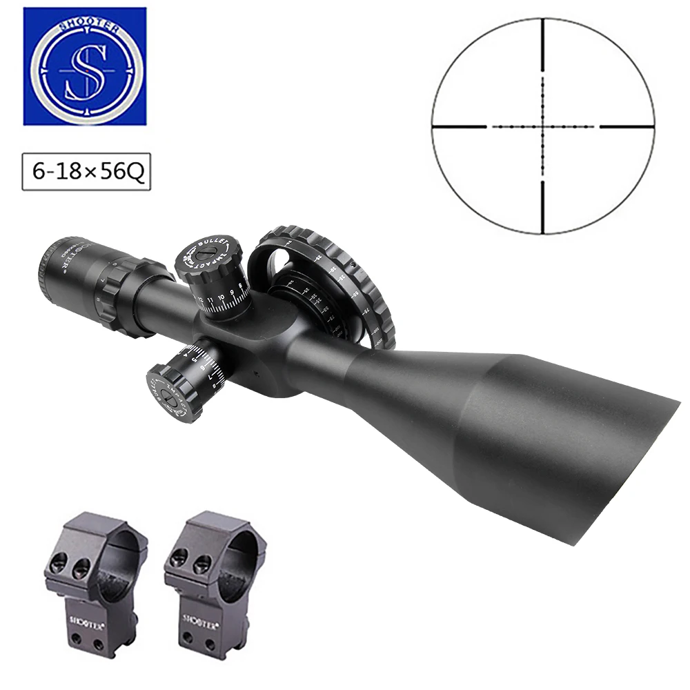 

Rifle Optical Sight SHOOTER 6-18X56 Riflescope Outdoor Hunting Optics Sight Scope gun-aiming Accessory sightingtelescope