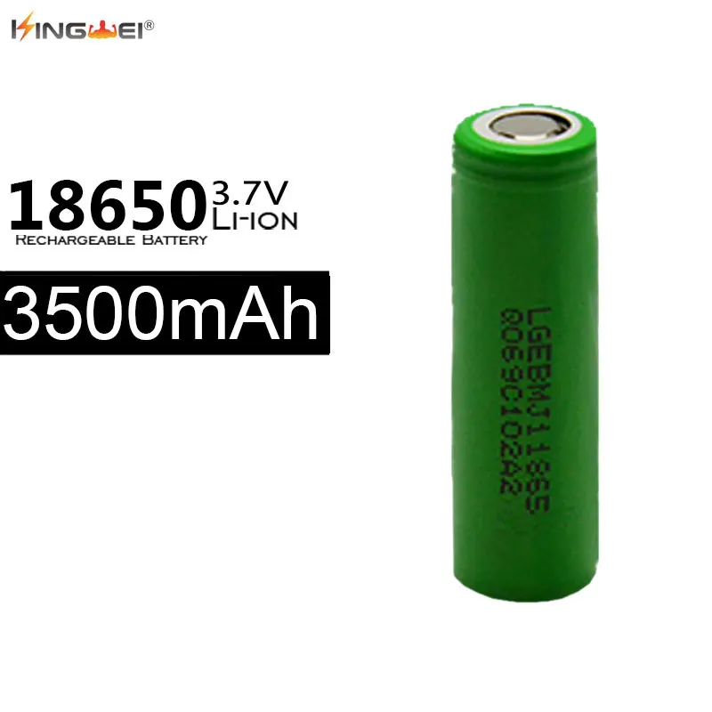 100 шт./лот 3500mAh перезаряжаемые литиевые батареи 3,7 v 10A 18650 батарея питания для LG MJ1